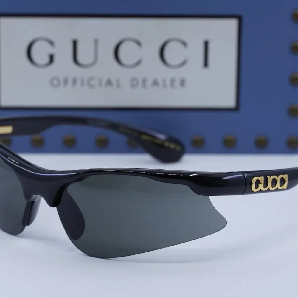 Gucci GG1774S 006 Sunglasses - Shiny Black\ Grey